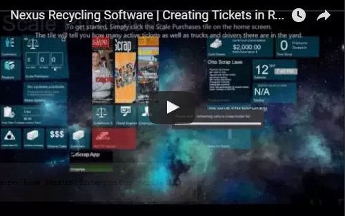 Nexus integrates automatically with your truck scale and pulls the weights in automatically as well as photographs the materials, vehicle, license plate and load.For the scale operator, the process is very simple, consisting of only a few clicks and minimal data entry.Tickets can be started either using the customer/company name, a vehicle description or a license plate number.See the video below.